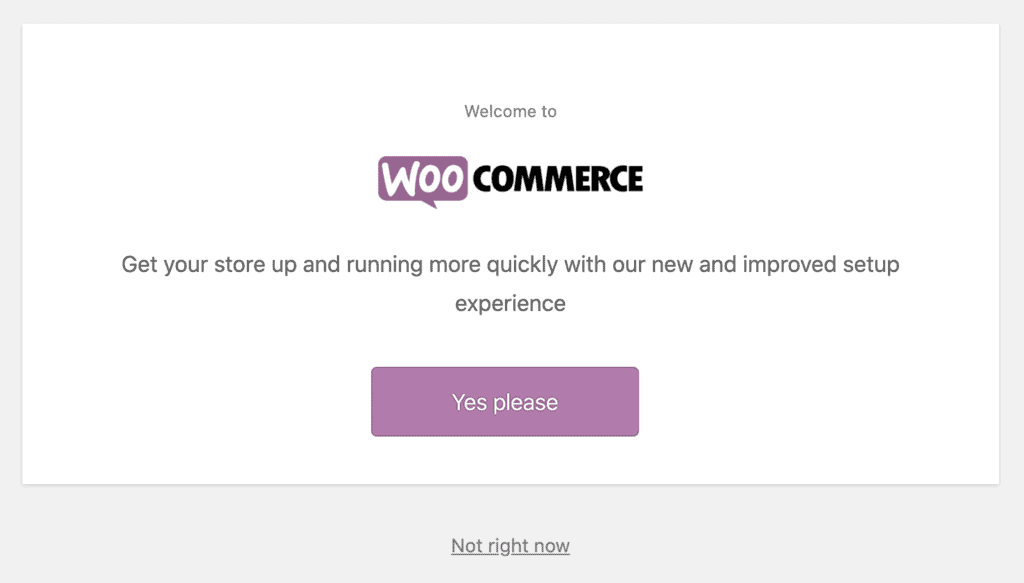 setting up WooCommerce